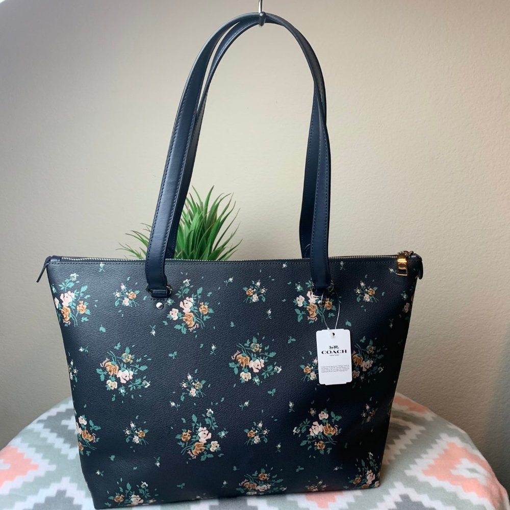 Coach Rose Bouquet Gallery Tote - Picture 2 of 5